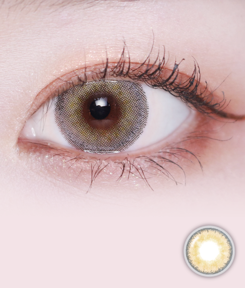 LensVery Silhouette 月拋彩妝隱形眼鏡｜每盒2片 (Olive Brown)