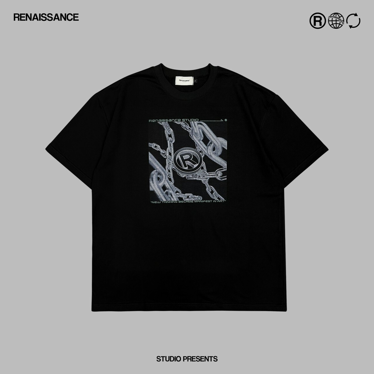 RENAISSANCE 鎖鏈 金屬R Logo 短袖 T  “ CHAINS SURROUND TEE “