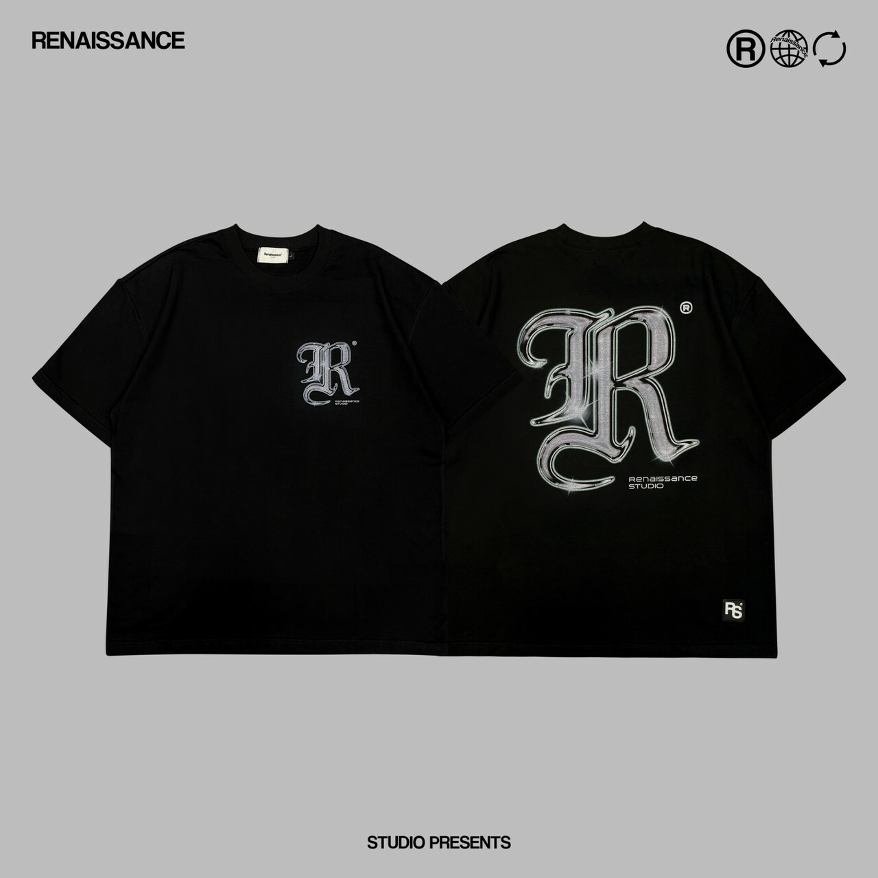 RENAISSANCE 金屬R 歌德字短袖 T “ GOTHIC METAL TEE “