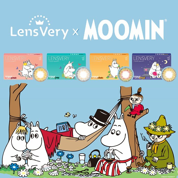 LensVery Moomin Terve 1 Month 每月拋棄形彩妝隱形眼鏡｜每盒2片 (Brown/Gray/Khaki/Hazel)