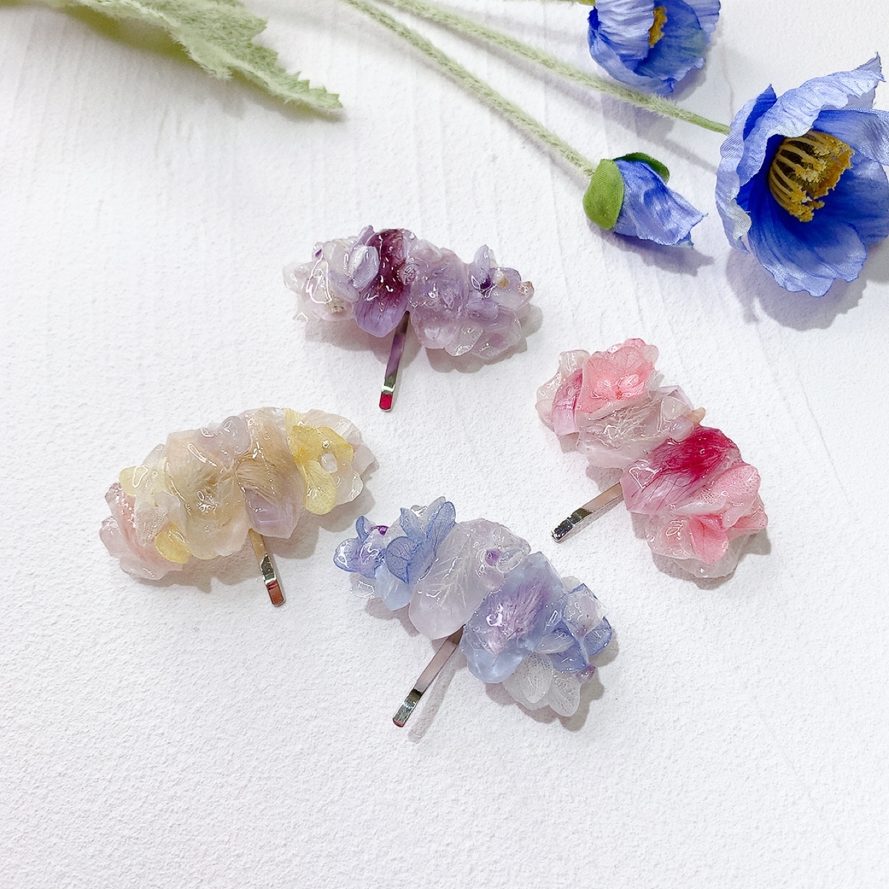 [手作家] 乾花冰柱形髮圈插