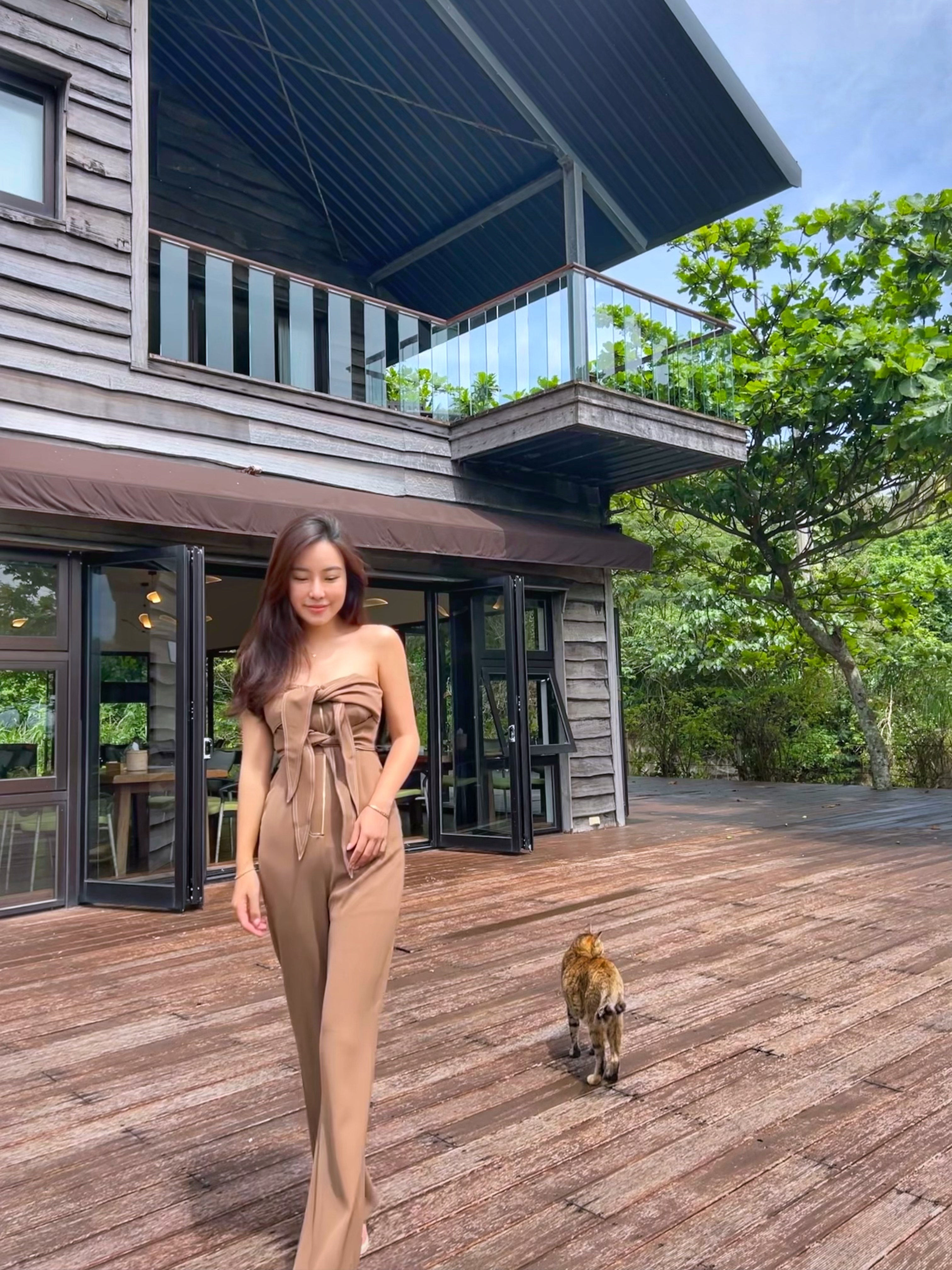 Seattle 偶遇西雅圖 平口綁帶連身褲