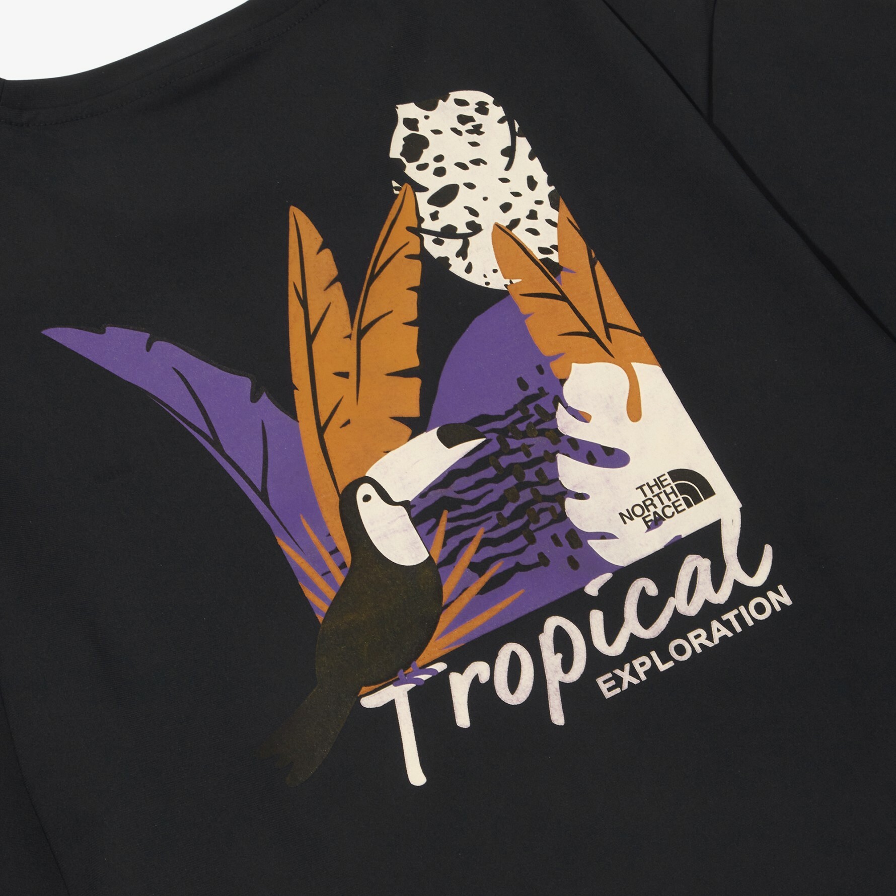 THE NORTH FACE SURFSIDE 白標限定 熱帶系列 女 短版 短袖  黑 NT7UN33J