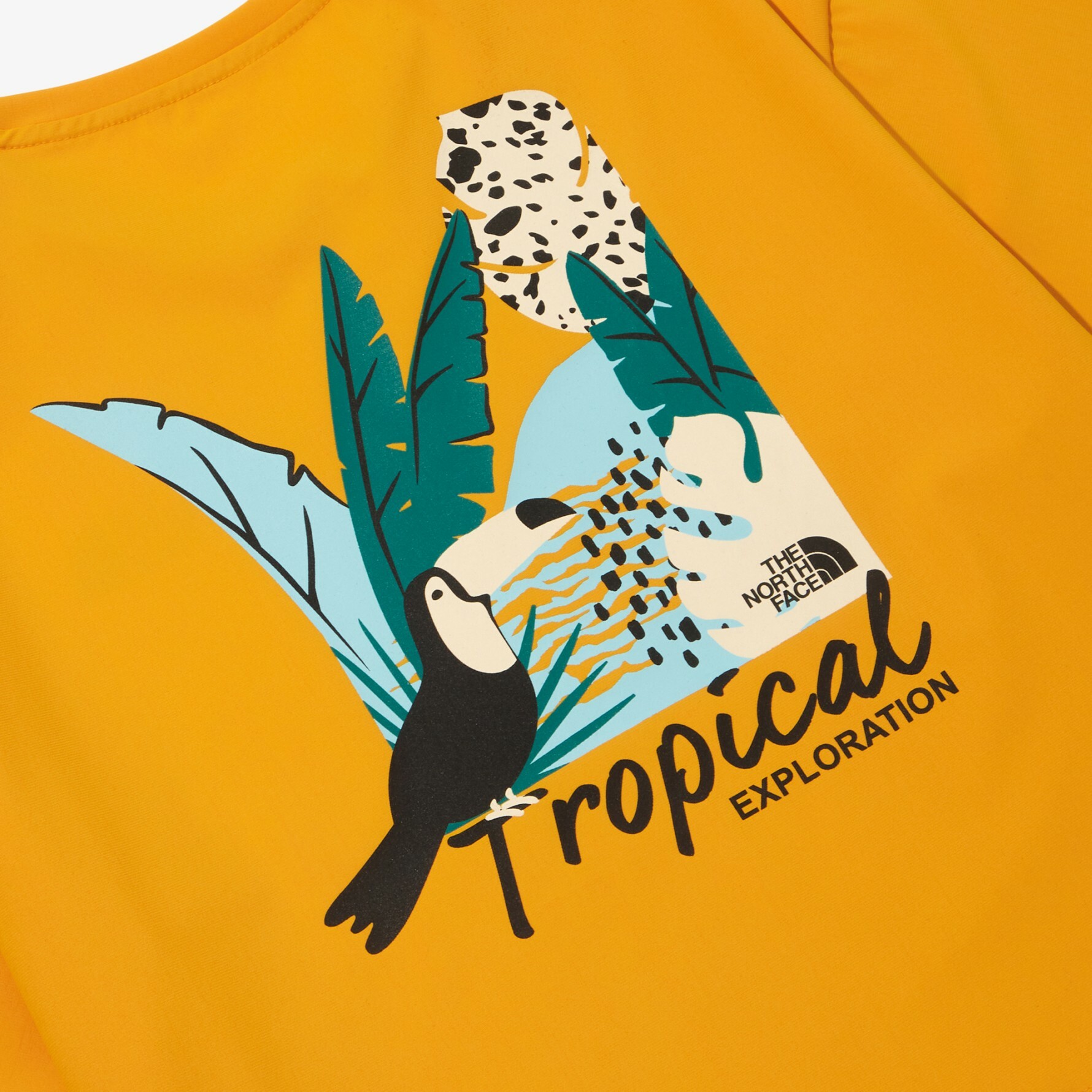 THE NORTH FACE SURFSIDE 白標限定 熱帶系列 女 短版 短袖 芒果黃 NT7UN33K