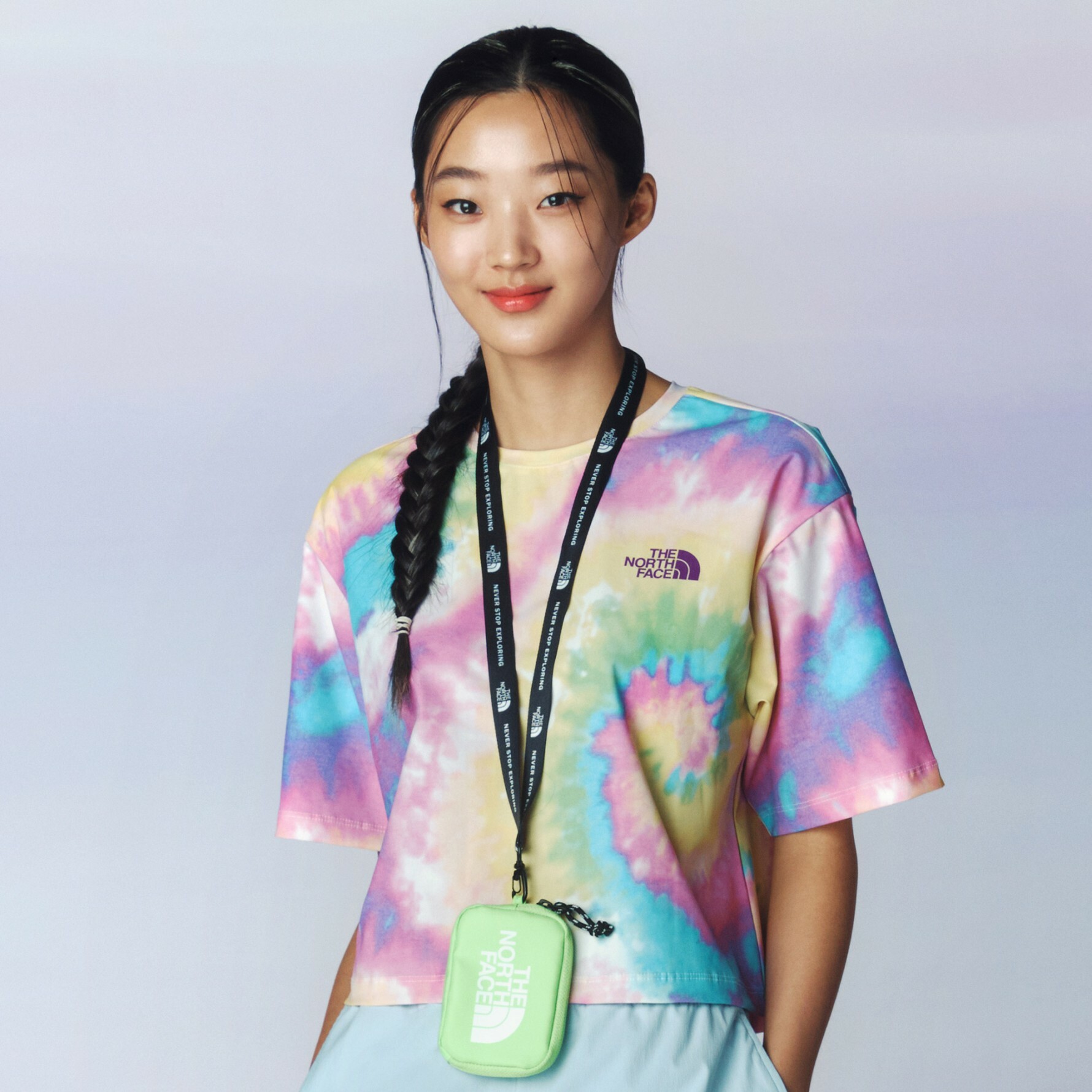 THE NORTH FACE SURFSIDE 白標限定 女 短版 短袖 彩虹漸層 NT7UN33L