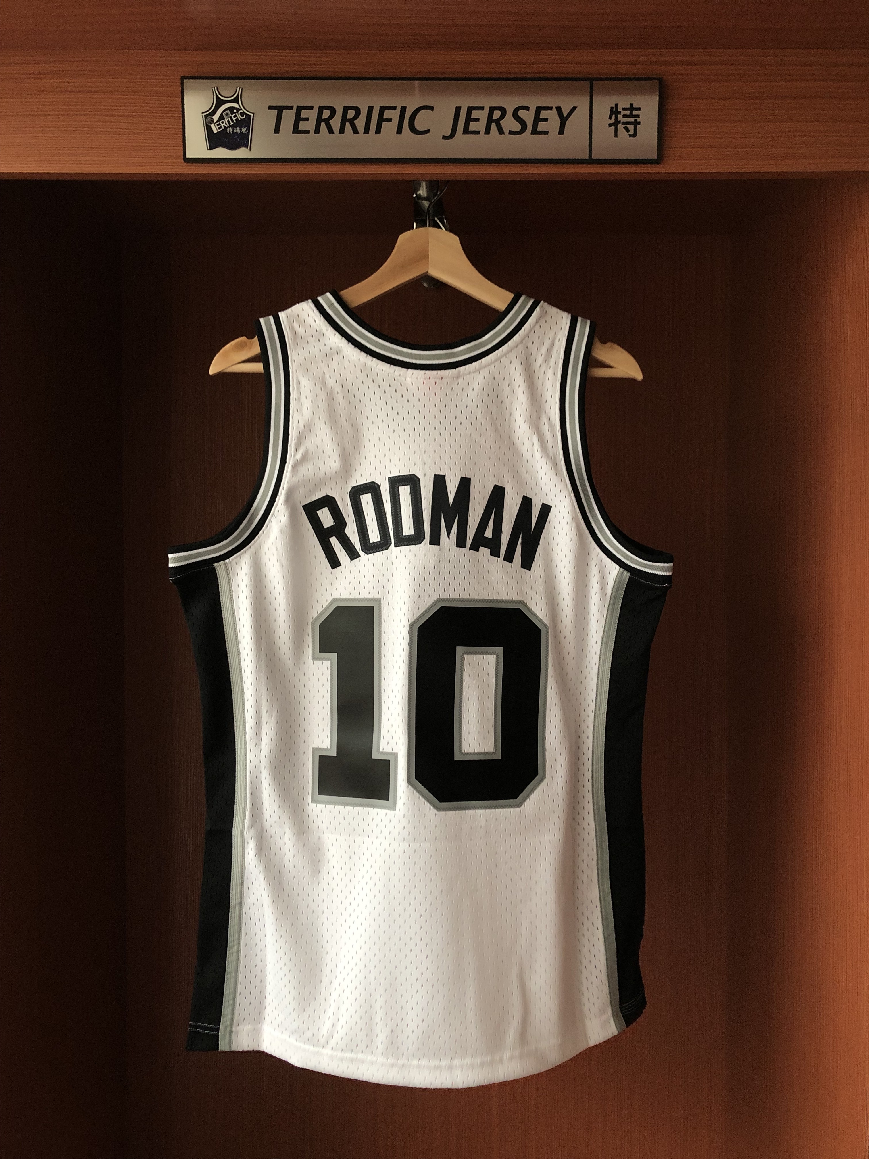 NBA球衣 Dennis Rodman 聖安東尼奧馬刺白 93-94 M&N Swingman G2 球迷版 熱轉印 全新