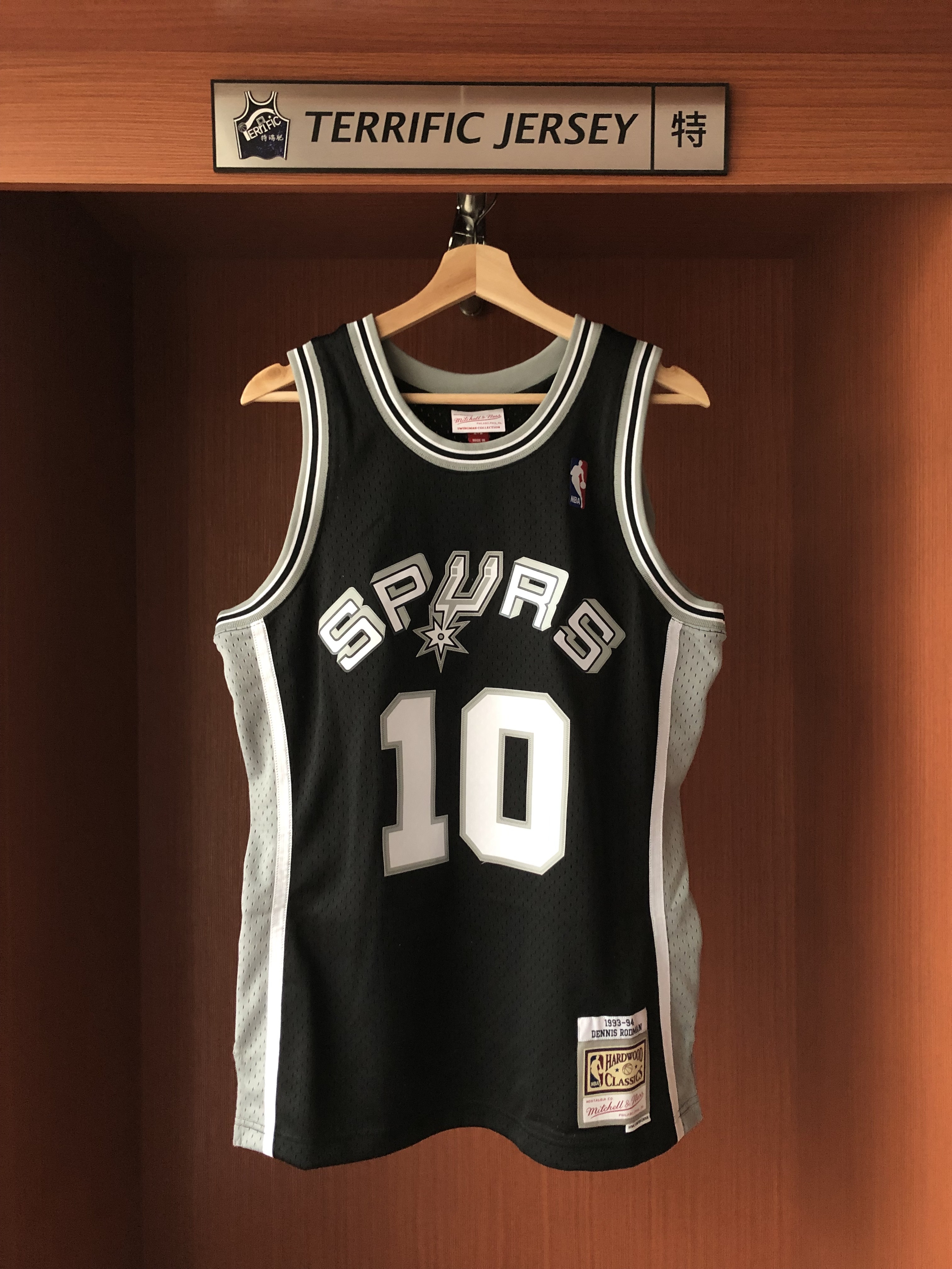 NBA球衣 Dennis Rodman 聖安東尼奧馬刺黑 93-94 M&N Swingman G2 球迷版 熱轉印 全新
