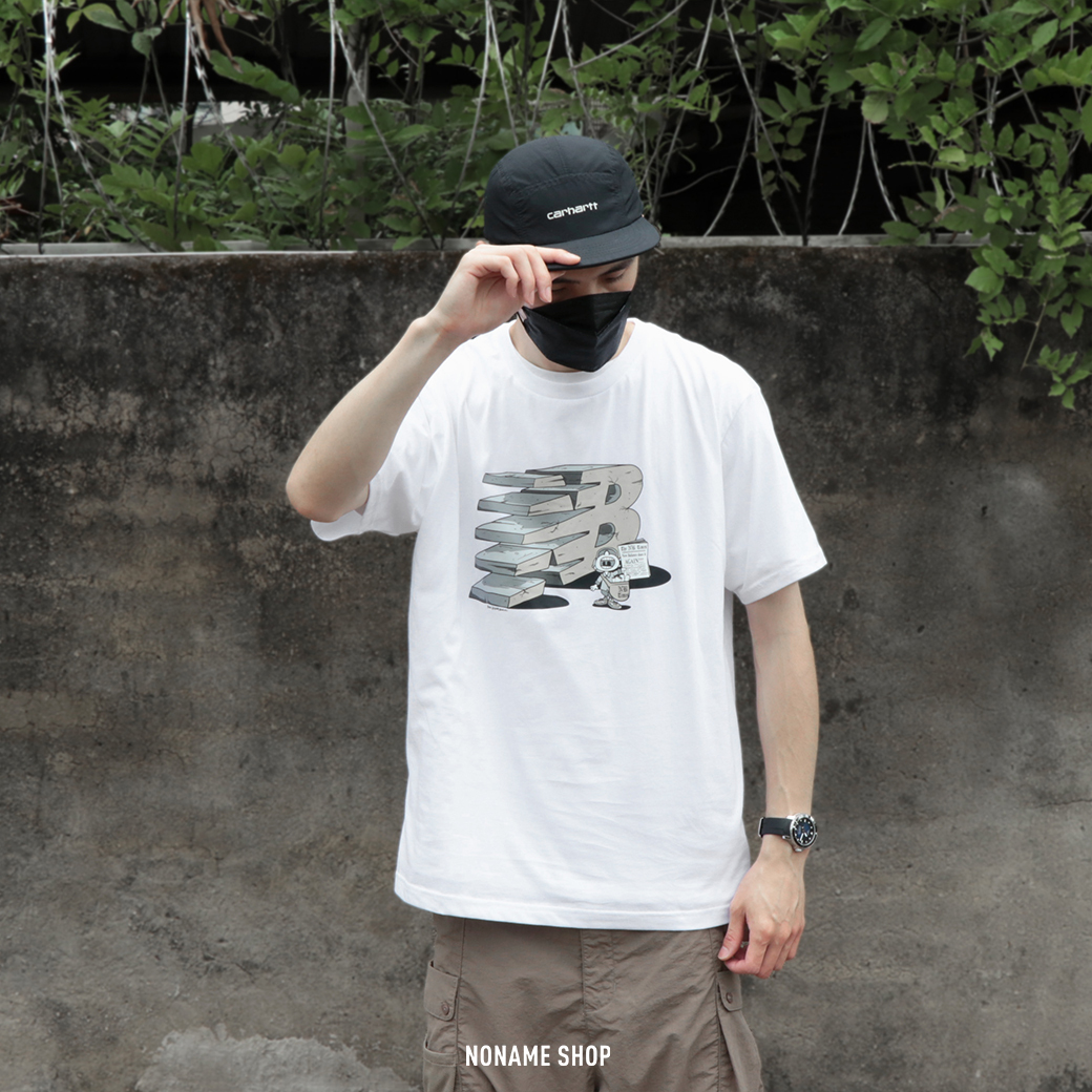 NEW BALANCE ESS TEE 送報小孩 3D陰影 LOGO 塗鴉 兩色