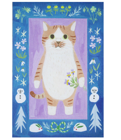 橘貓 貓咪繪本明信片｜日本 4legs