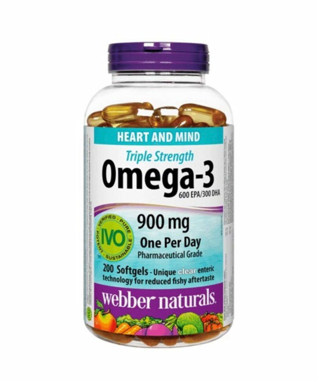 加拿大ber Naturals(維柏健) Omega3 三倍高含量奧米加3 900亳克，200 粒膠