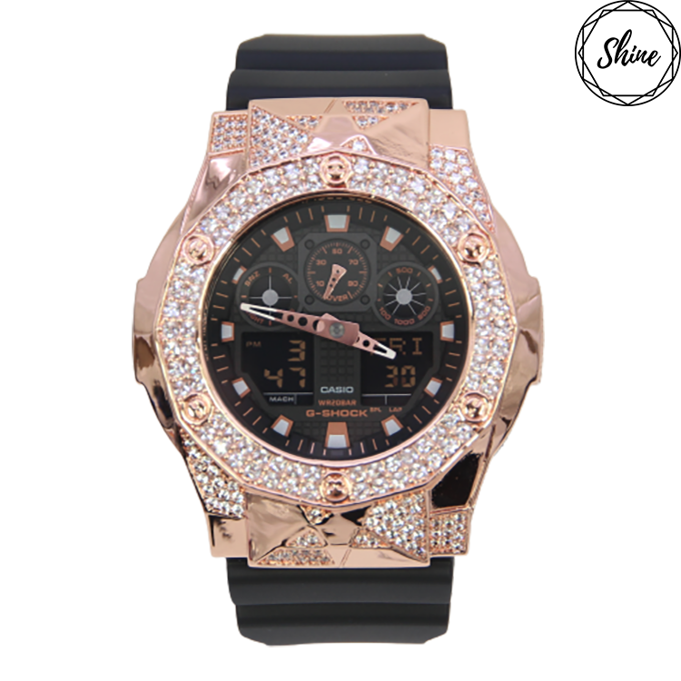 玫瑰金色 改裝手錶 GA-100GBX-1A4 - 尋星