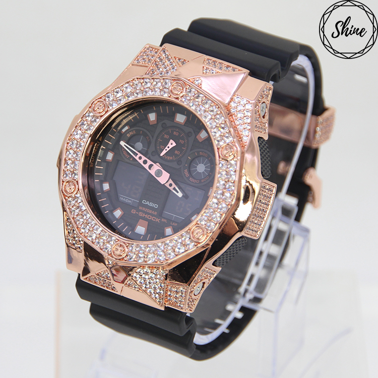 玫瑰金色 改裝手錶 GA-100GBX-1A4 - 尋星