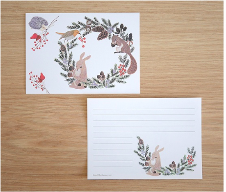 兔子花圈 信紙 一筆箋 信紙| 日本 4legs