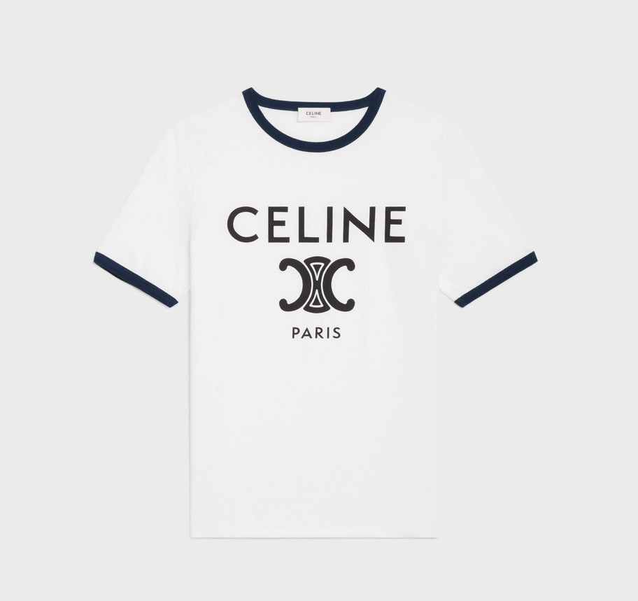 Celine tshirt in cotton jersey Off White