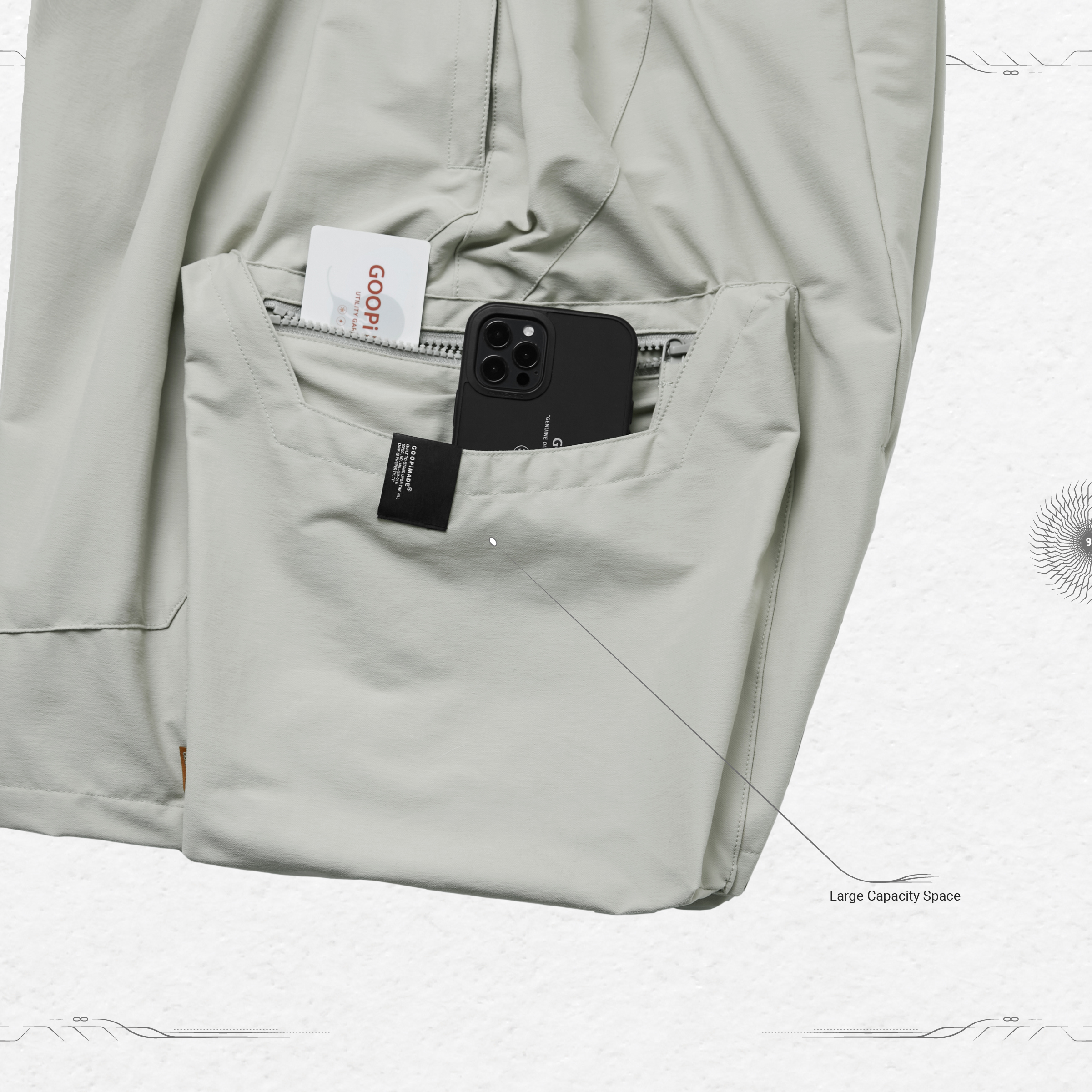 RM-01” SOFTBOX Utility Shorts - Bone