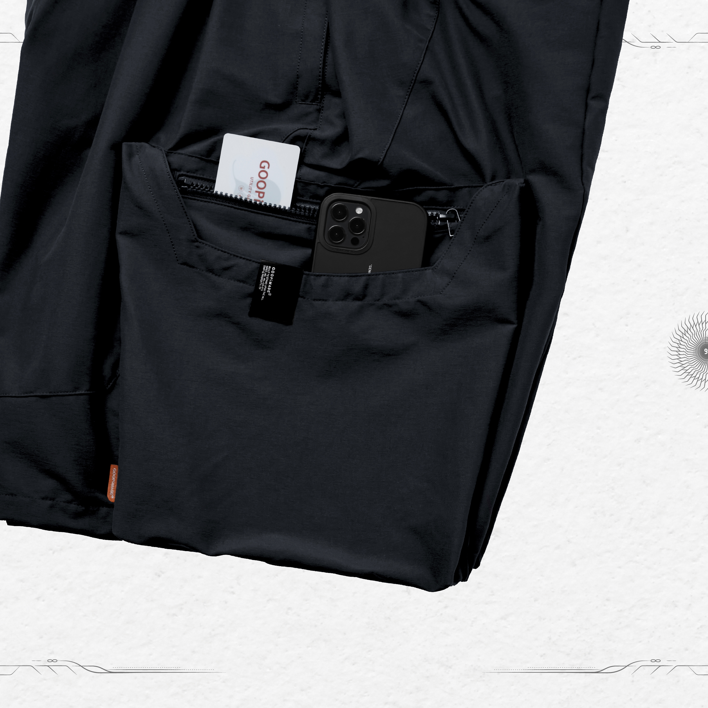 人気ブランドを GOOPiMADE goopimade Soft Box Utility Pocket Shorts