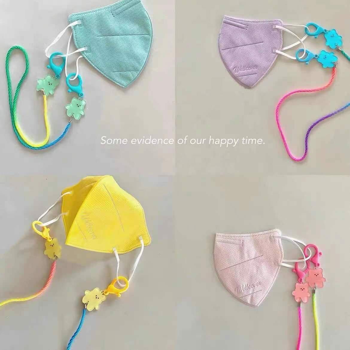 糖果色熊熊口罩鏈