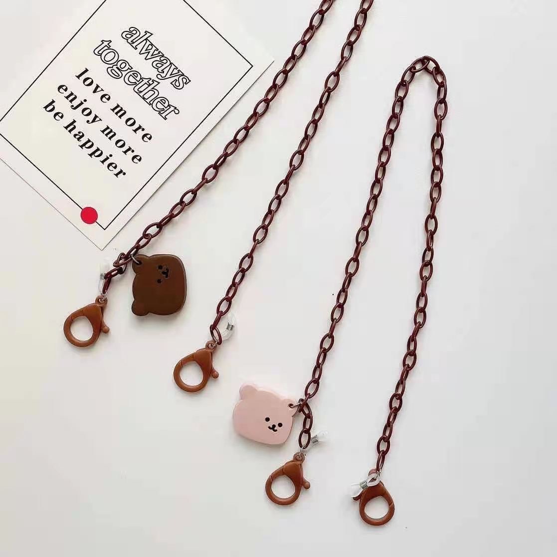 巧克力小熊口罩鏈