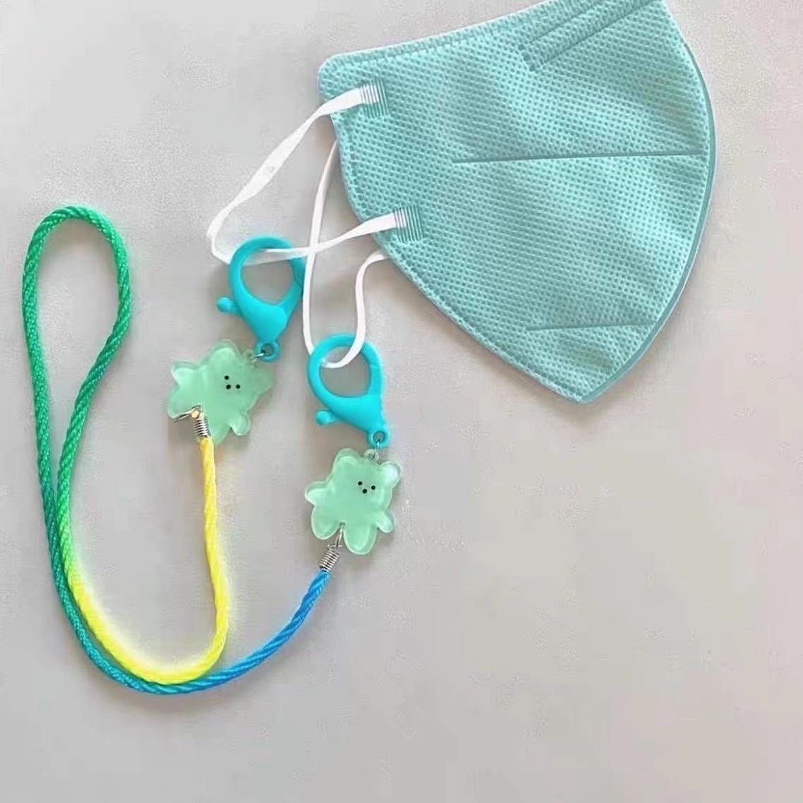 糖果色熊熊口罩鏈