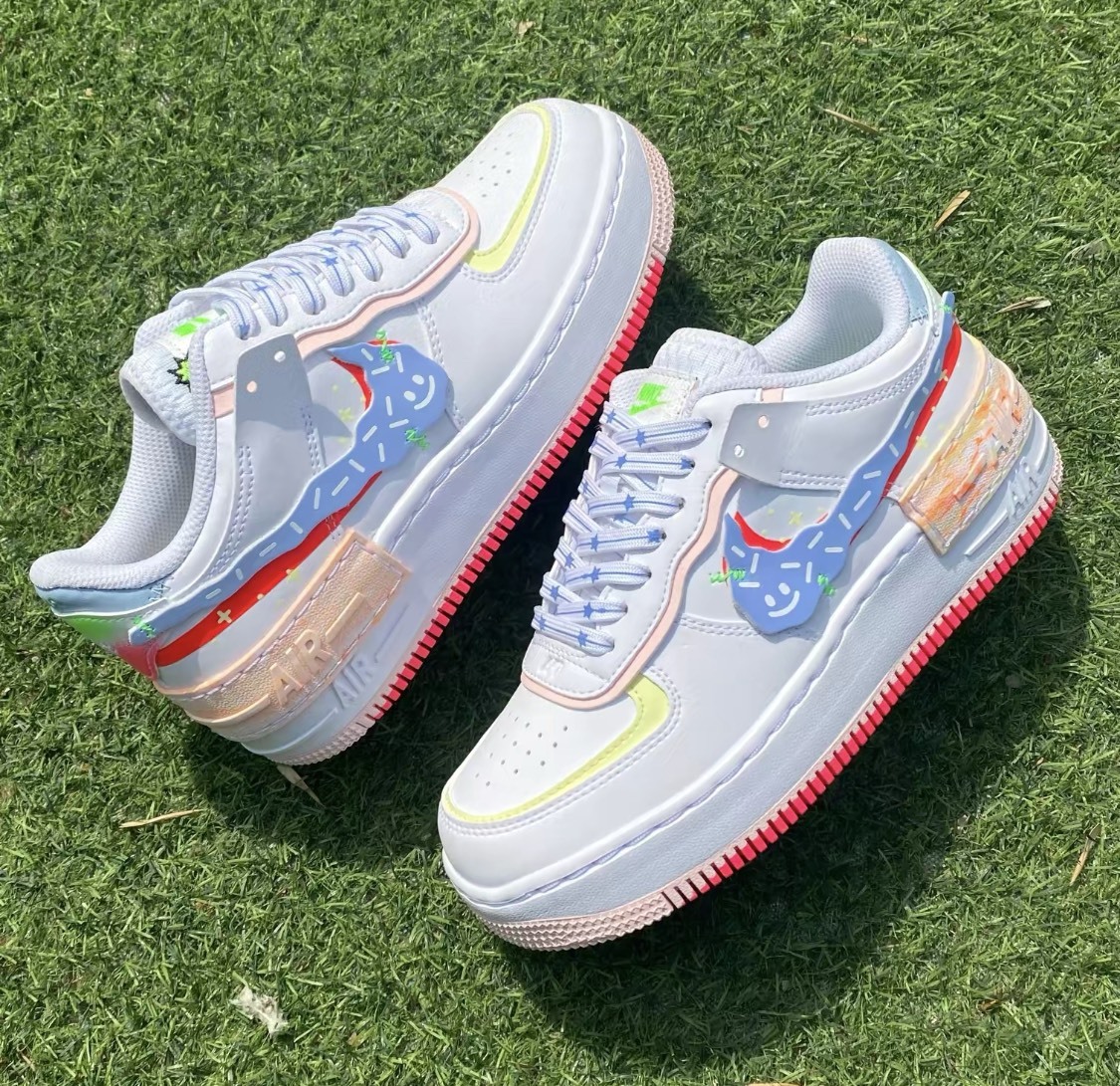 Nike Air Force 1 Shadow 女鞋塗鴉勾勾UV變色休閒女鞋增高鞋