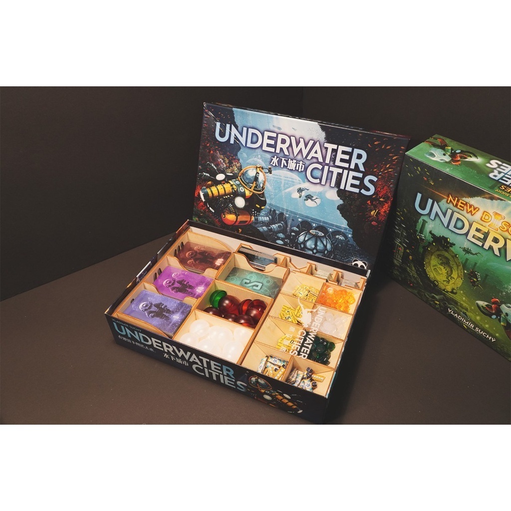 水下城市 Underwater Cities 桌遊收納盒【烏鴉盒子】