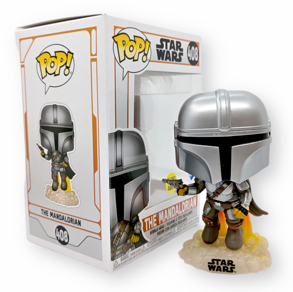 FUNKO POP<星球大戰-曼達洛人>曼達洛人(飛行)(夜光版)-NO.408