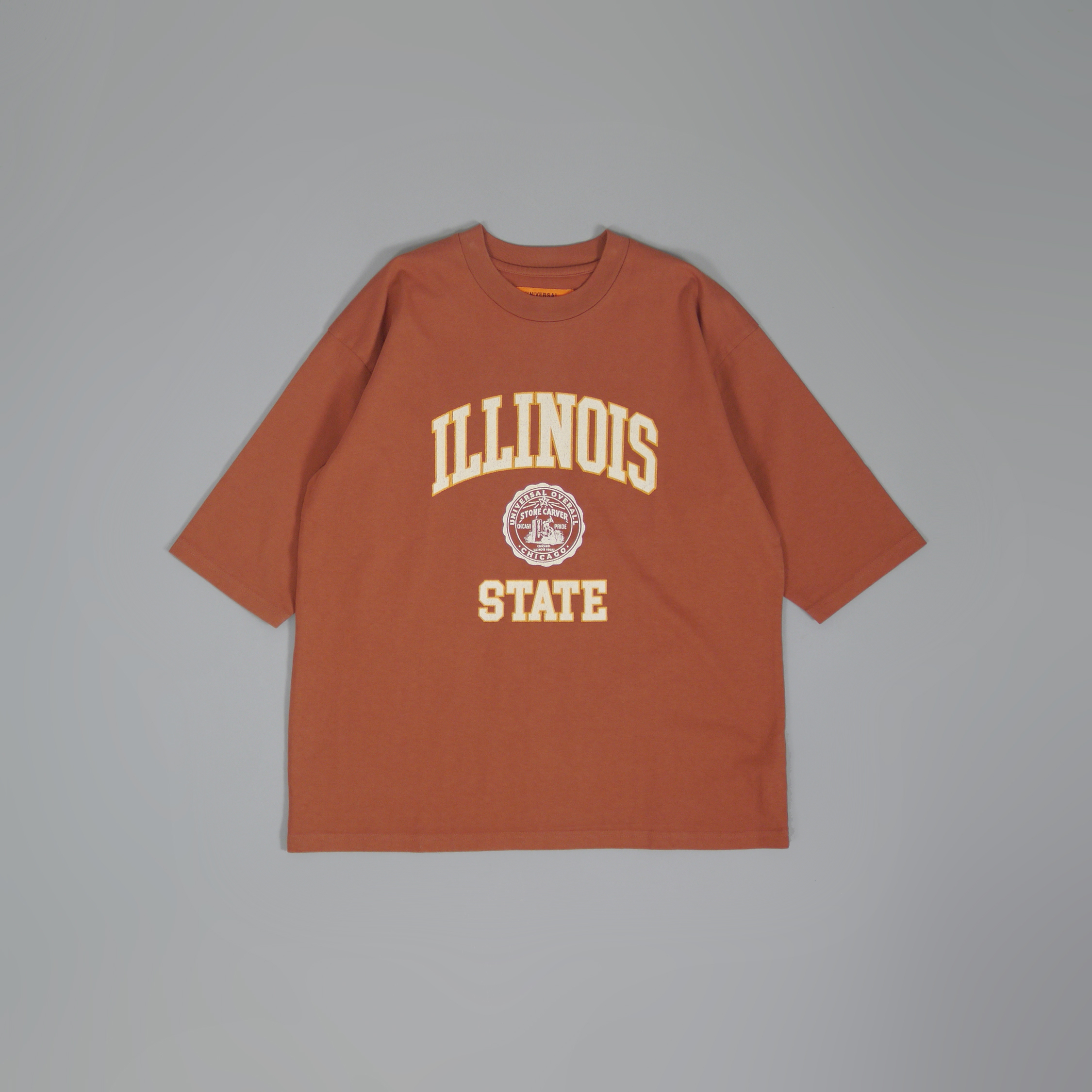UNIVERSAL OVERALL ILLINOIS State 3/4 Sleeve Tee ╭ 3色 ╮