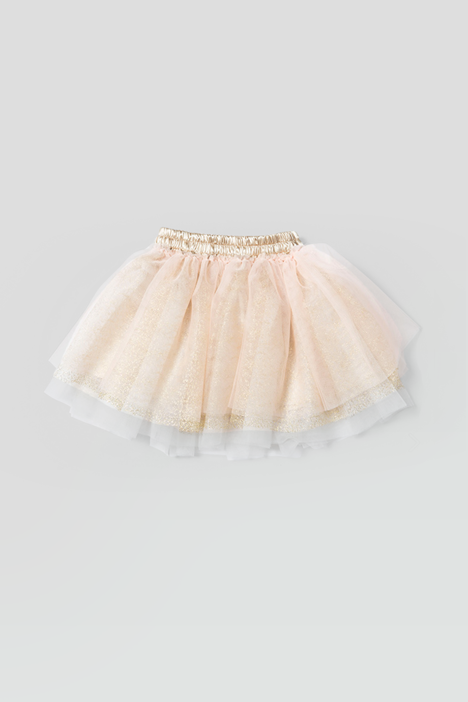 Elizabeth by Crystal Lee｜Elastic Skirt 閃亮網紗澎裙－粉橘