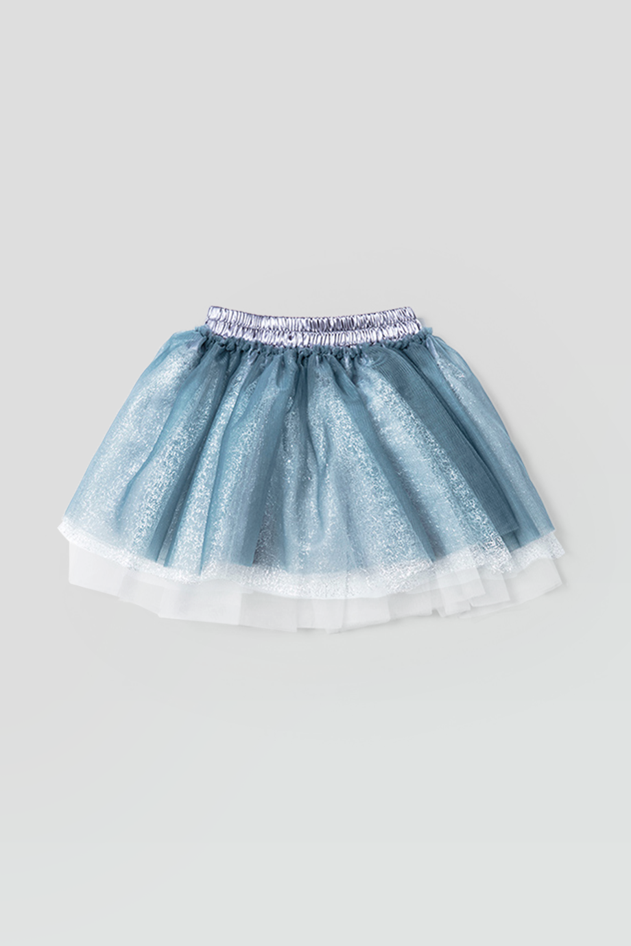 Elizabeth by Crystal Lee｜Elastic Skirt 閃亮網紗澎裙－鐵灰