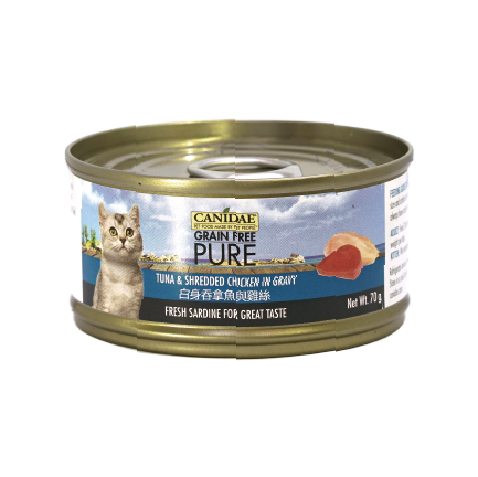 CANIDAE ®PURE 白身吞拿魚與雞絲 貓罐頭 70g