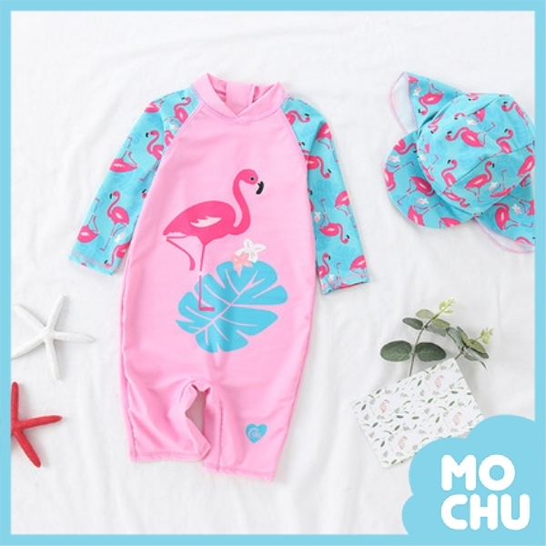 火烈鳥長袖連身泳裝