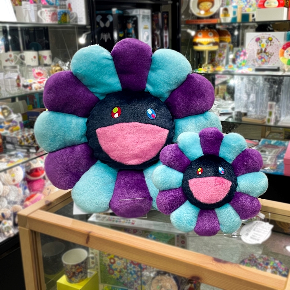 30cm / 60cm Takashi Murakami Flower Cushion (Blue Purple & Navy)