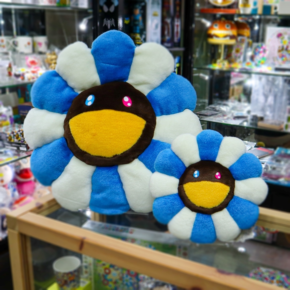 30cm / 60cm Takashi Murakami Flower Cushion (Blue & Brown)
