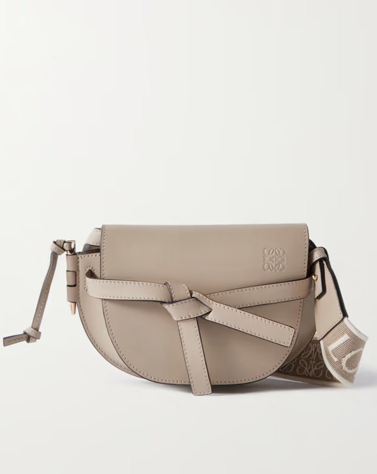 現貨｜LOEWE Mini Gate Dual bag in soft calfskin and jacquard - Sand
