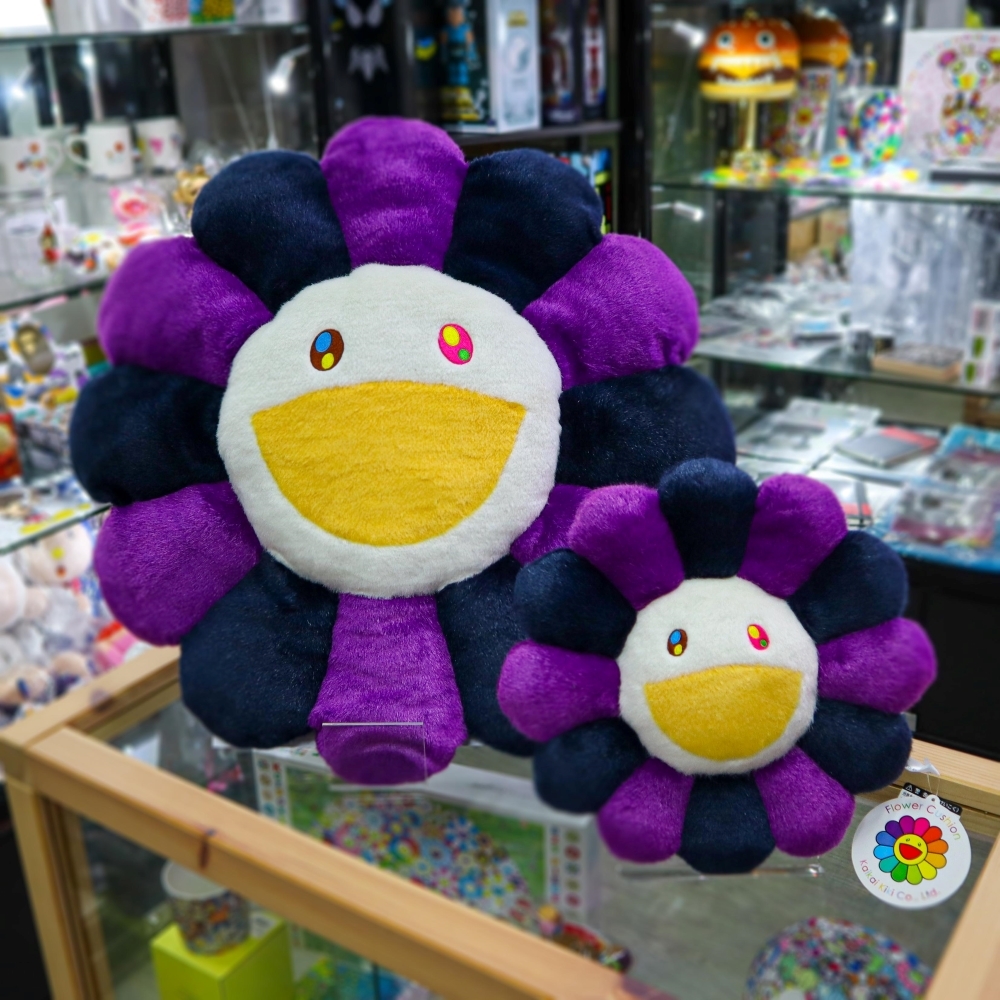 30cm / 60cm Takashi Murakami Flower Cushion (Purple & White)