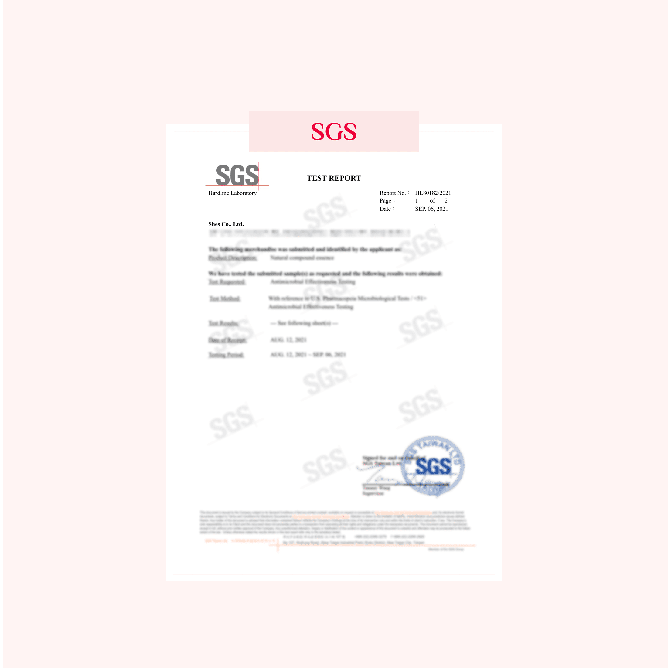 Shesmy SGS 抑菌測試