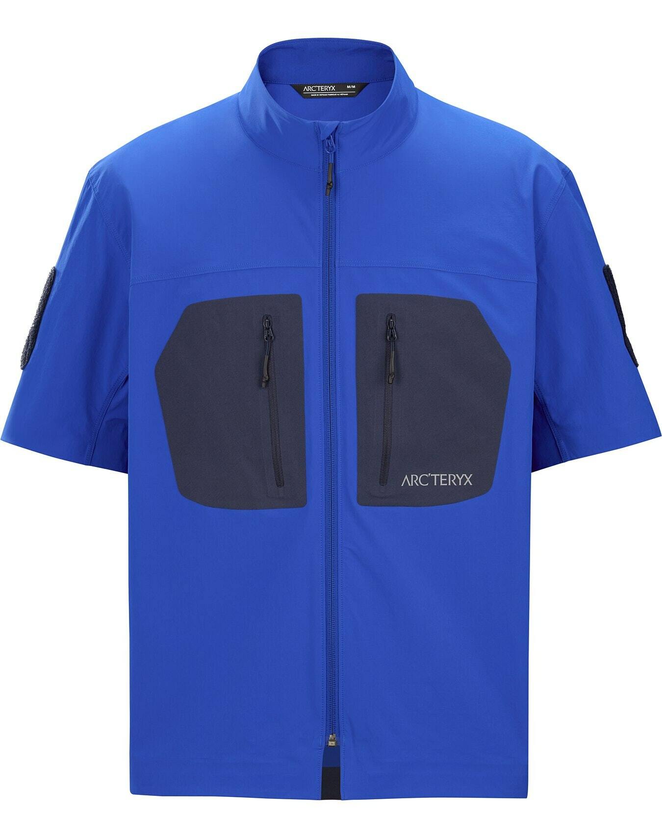 新款 Arcteryx 始祖鳥 AXLE 夾克 短袖 防水 藍色