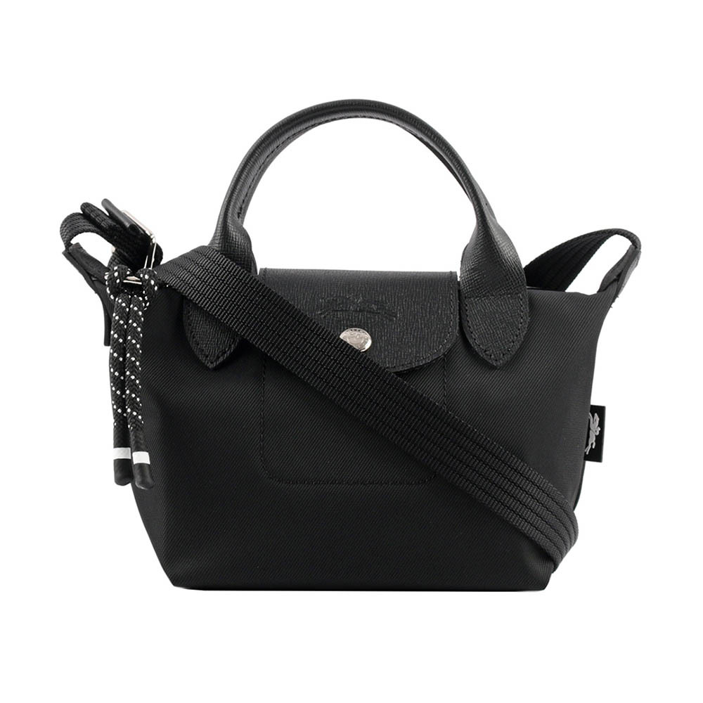 【LONGCHAMP】LE PLIAGE ENERGY 迷你再生帆布二用包(黑色)