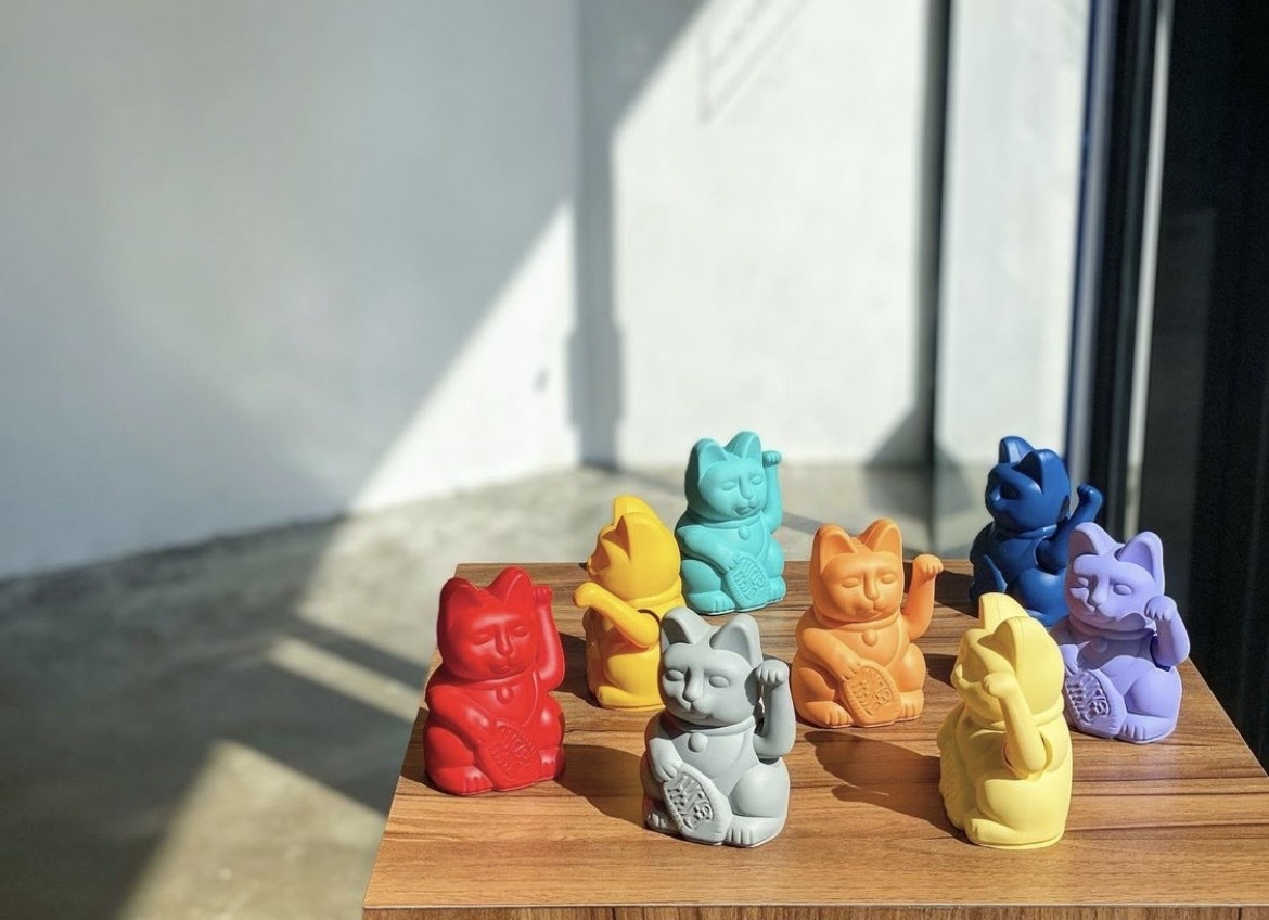 DONKEY Lucky Cats 幸運 繽紛 自動招手 招財貓 公仔 迷你款