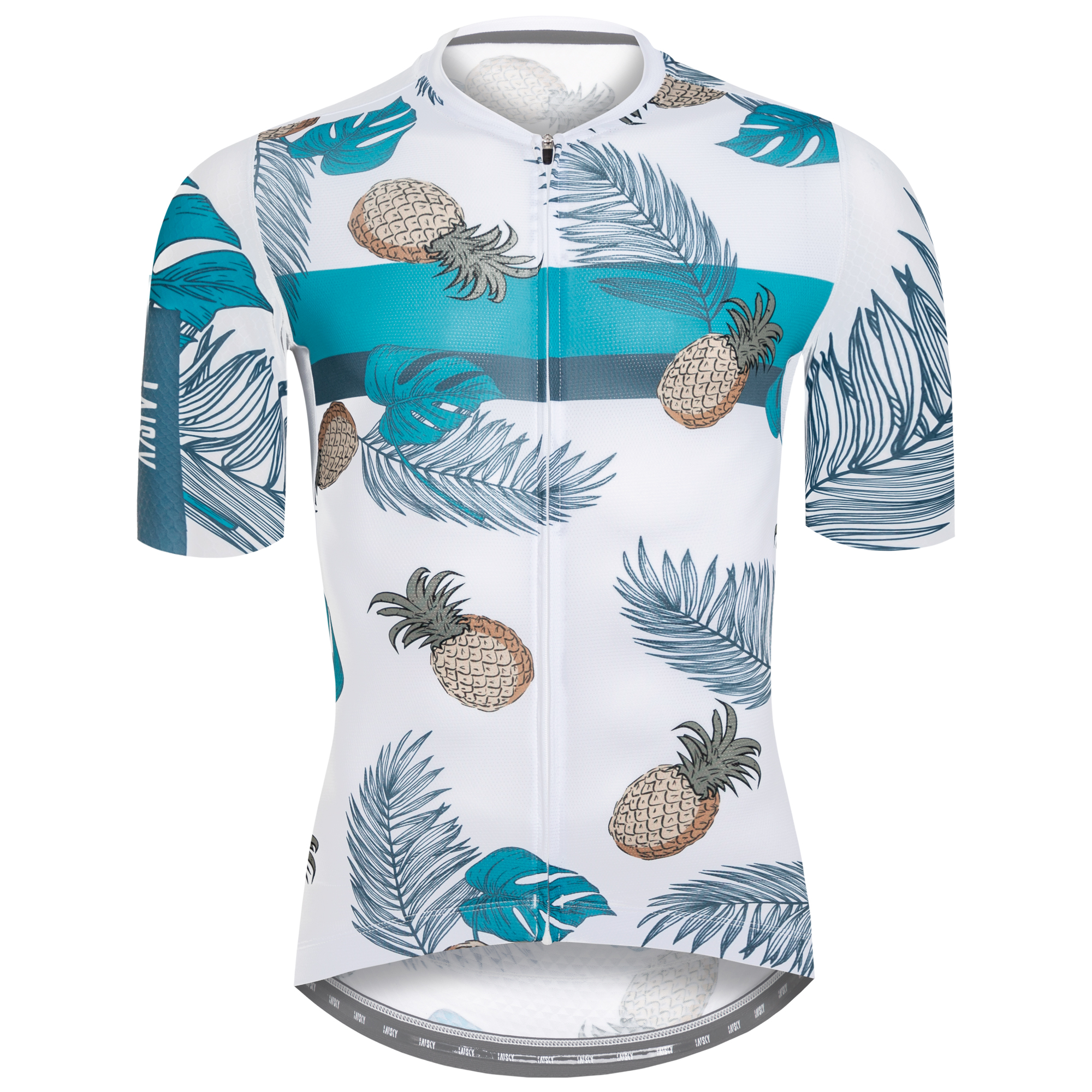 男款空力短車衣 旺來 白