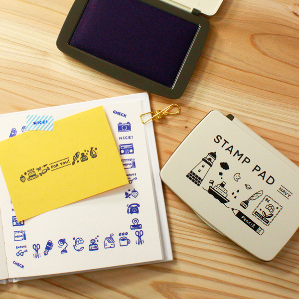 海軍藍 油性印台 日本SANBY x Eric 聯名款 文具小物