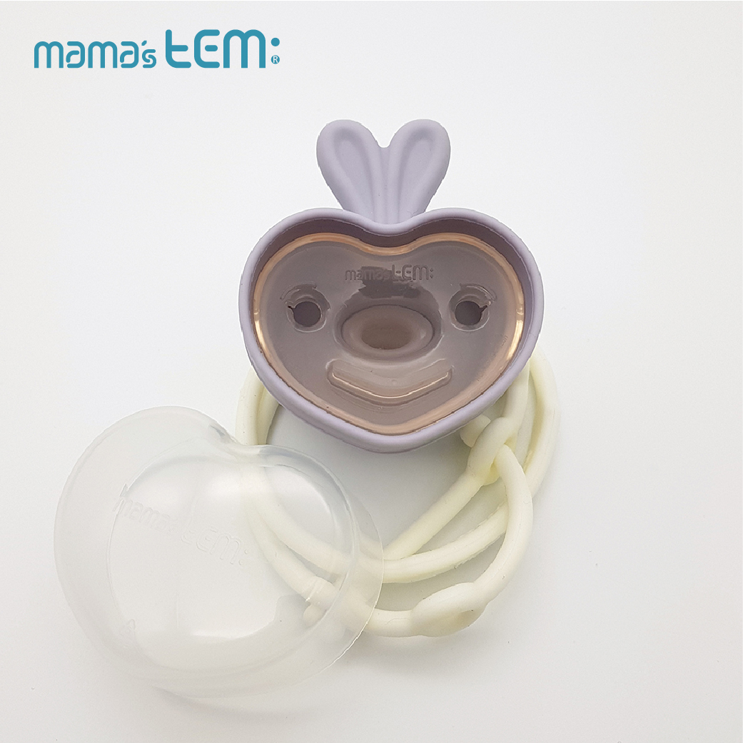 兔子啾啾安撫奶嘴【三件式-奶嘴/兔子收納盒/矽膠萬用防落帶】-韓國MAMA's TEM固齒器