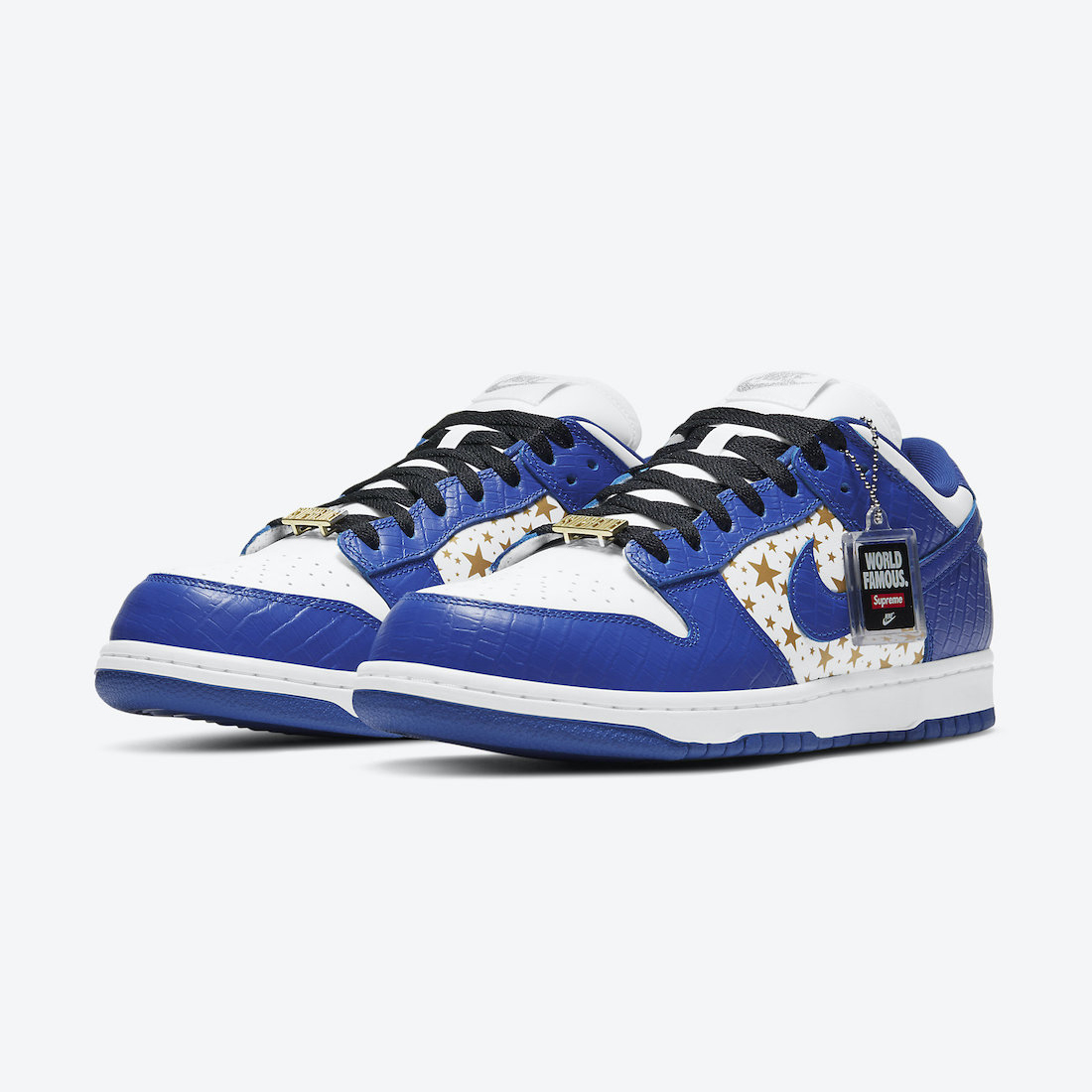 -(A12c)-NIKE SB DUNK LOW OG QS  SUPREME 藍白金-DH3228 100
