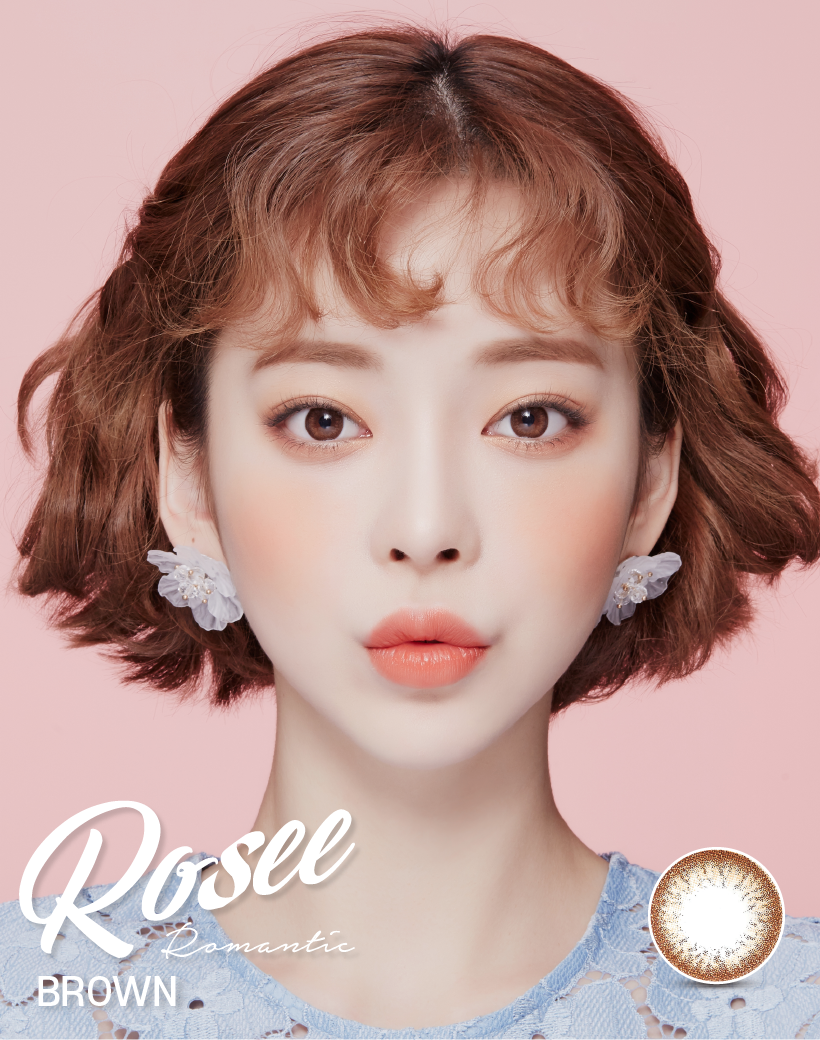 LensVery Rosee Romantic 每月拋棄彩妝隱形眼鏡｜每盒2片 (Brown)