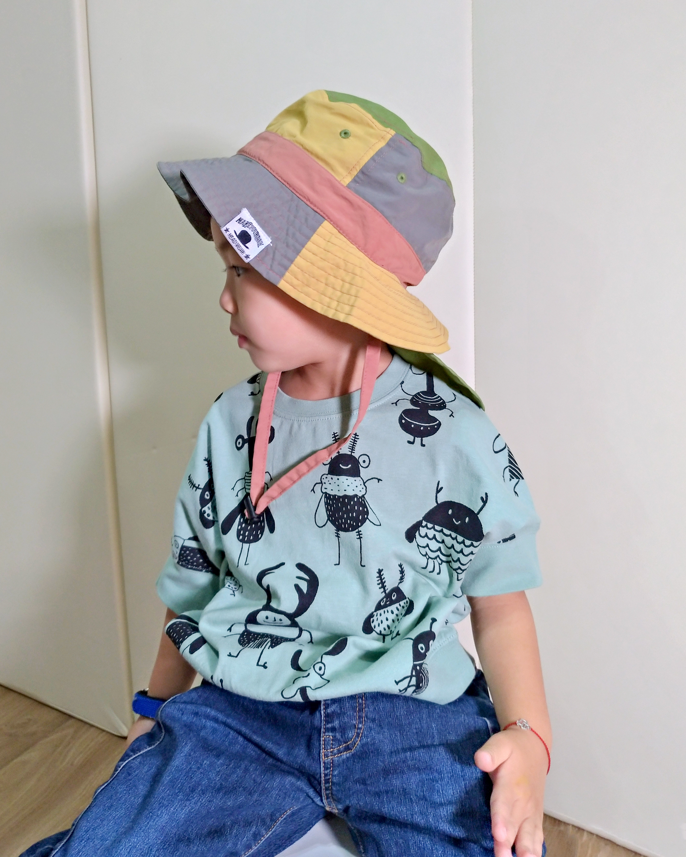 日本MYD 抗紫外線 保護頸部防曬 撞色款漁夫帽 (共3色，48-59尺寸) M220501