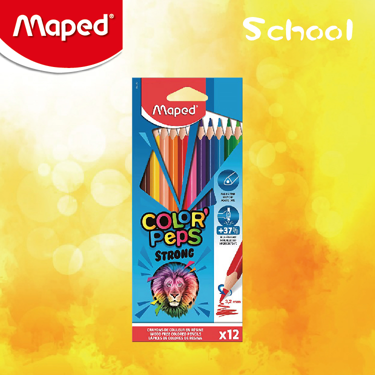 Maped 12色特強硬度木顏色筆 (紙盒裝)
