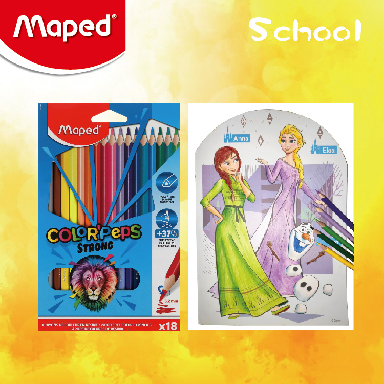Maped 18色特強硬度木顏色筆 (紙盒裝)