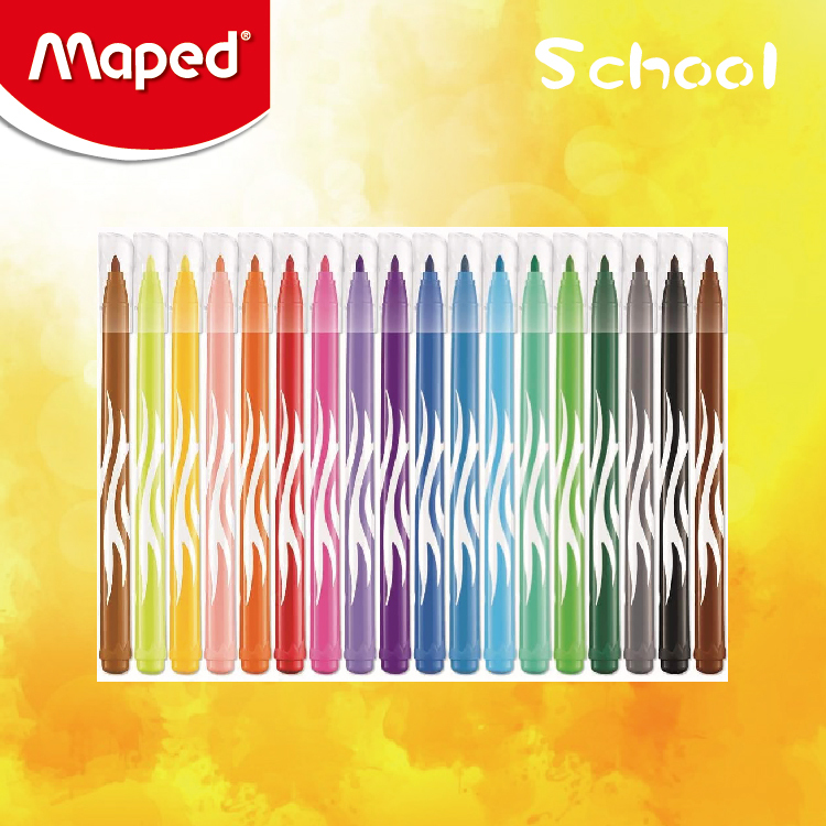 Maped 18色可清洗水彩筆 (紙盒裝)