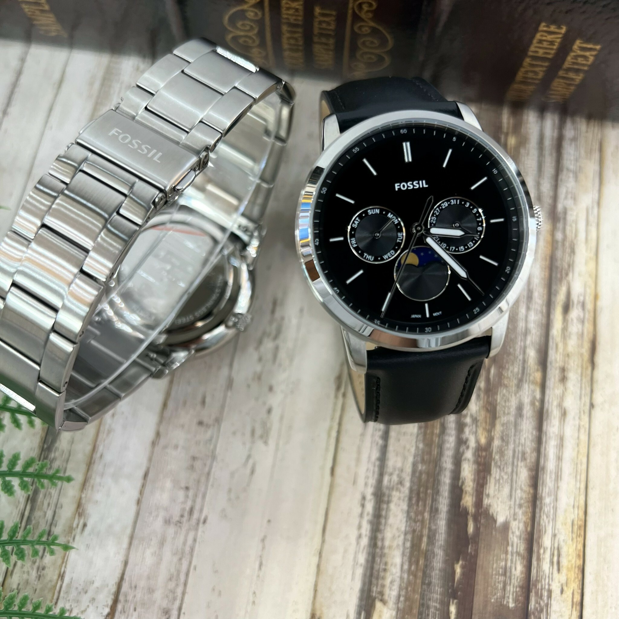 【Fossil】三眼月相紳士男錶 FS5907 42mm 現代鐘錶