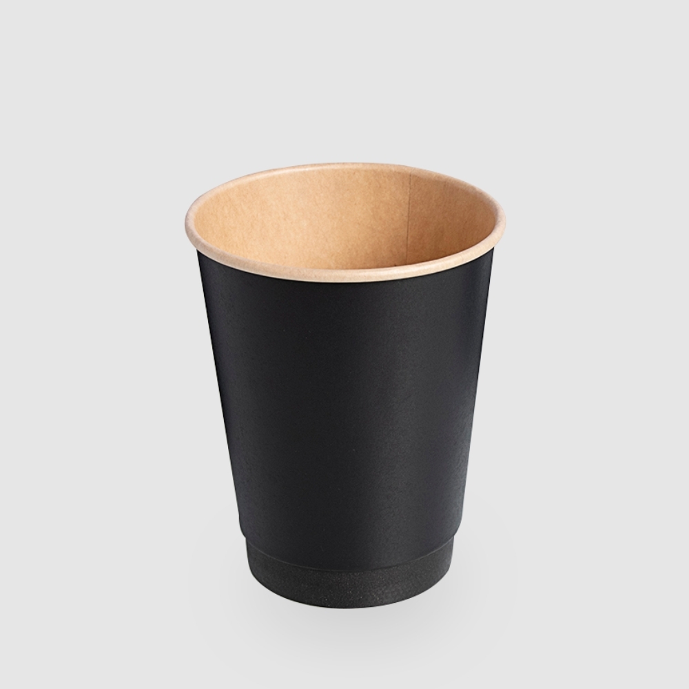公版雙層中空杯 12oz 全牛滿黑